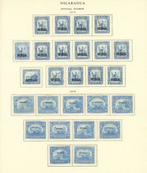 NICARAGUA: OFFICIAL, Postage Due And Telegraph Stamps: Old Collection On Pages With Mostly Mint Stamps, Including Some V - Nicaragua