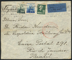 NORWAY: Airmail Cover Sent From Trondheim To Brazil On 26/JUL/1938 Via Germany DLH, Very Interesting! - Altri & Non Classificati