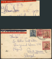 NEW ZEALAND: Airmail Cover Sent From Wellington To Rio De Janeiro On 22/FE/1950, Bearing A Violet "C.P.A." Mark, Interes - Autres & Non Classés