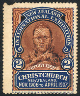 NEW ZEALAND: 1907 Christchurch International Exhibition, Mint Without Gum, With Minor Defect At Top Left, With Image Of  - Cinderellas