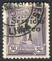 PERU: Yvert 1, "El Marinerito", 1927 50c. Used, First Printing, Overprint Type III (of The Matrix Of 5 Types That Is Rep - Perù