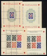 POLAND - DACHAU: Red Cross: Local Issue Of 4 Perforated And Imperforate Souvenir Sheets, Issued Without Gum, Very Nice! - Autres & Non Classés