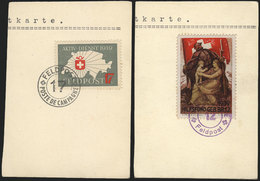 SWITZERLAND: 2 Interesting Cinderellas Of Military Post, On Fragments, VF Quality! - Sonstige & Ohne Zuordnung