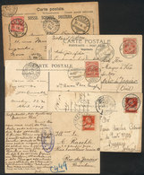 SWITZERLAND: 5 Postcards Sent To Brazil Between 1906 And 1921, Interesting Postmarks And Very Good Views, Opportunity! - Andere & Zonder Classificatie