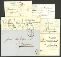 WORLDWIDE: 6 Very Old Letters Or Folded Covers With Interesting Postal Marks, VF Quality! - Autres & Non Classés