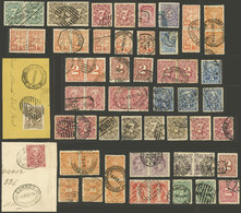 URUGUAY: Lot Of Old Used Stamps, Including Some Pairs, There Are Very Interesting And Scarce Cancels, Fine To VF General - Uruguay