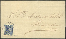URUGUAY: Folded Cover Franked By Sc.30 (type 47), Sent From Montevideo To Buenos Aires On 3/AU/1868, Excellent Quality! - Uruguay