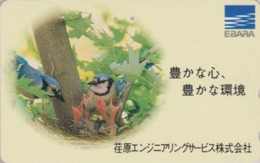 Télécarte Japon / 110-011 - Animal - OISEAU - Mésange Bleue Au Nid -  BIRD In Nest Japan Phonecard - BE 4453 - Zangvogels