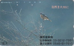 Télécarte Japon / 110-140904 - Animal - OISEAU Passereau - GOBEMOUCHE - FLYCATCHER BIRD Japan Phonecard - 4456 - Sperlingsvögel & Singvögel