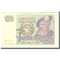 Billet, Suède, 5 Kronor, 1978, 1978, KM:51d, TB+ - Suède