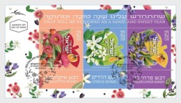 Israel.2019.Apples In Honey, Bees, Rosh Hashanah Holiday.m/s ** . - Blocs-feuillets