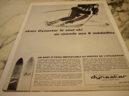 ANCIENNE PUBLICITE C EST LE SKI DYNASTAR 1966 - Winter Sports