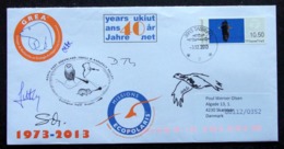 Greenland 2013 Special Cover "GREA" With Franking Label Sent To Denmark ( LOT 3601 ) - Briefe U. Dokumente