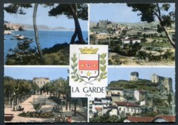 Souvenir De LA GARDE .ecusson , Blason -  CPSM 4 Vues - La Garde