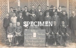 Fotokaart Hulde Aan Den Grooten Vaderlander Kardinaal Mercier Leerlignenschool Van Werken  1920 - Kortemark