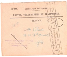 RIEUX MINERVOIS Aude Ob 1934 Horoplan Lautier A5 Enveloppe De Service 716-F-1 - Cachets Manuels