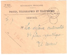 PONT-AUDEMER Eure Ob 1931 Meca Daguin Enveloppe De Service 819 - Handstempels