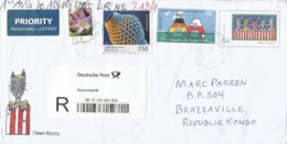 Germany 2017 Hansestadt Wismar Pop Art James Rizzi Postal Stationary Registered Cover To Congo - Moderni