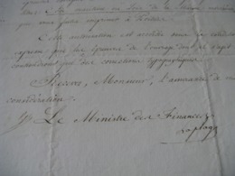 LETTRE SIGNEE DE JEAN LACAVE-LAPLAGNE 1838 AVOCAT DEPUTE GERS MINISTRE FINANCES LOUIS-PHILIPPE MARINE - Handtekening