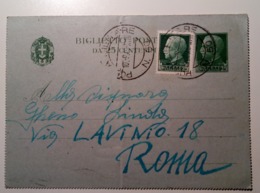 Biglietto Postale Da 25 Cent. + Francobollo 25c. - 1940? - Da PM 50 A Roma - Storia Postale - Posta Militare - Otros & Sin Clasificación