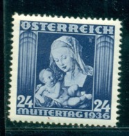 1936 Mother's Day,Virgin And Child With A Pear,by Dürer,Austria,627,MNH - Fête Des Mères