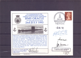 Great Britain - To Commemorate The DE-commissioning Of The Oberon Class Patol Submarine HMS Oracle - 2/7/1993  (RM15366) - Submarines
