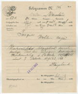 TELEGRAMMA    N°  105    1901      DA  WOHLEN  (ARGOVIA ) - Telegraafzegels
