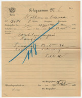 TELEGRAMMA    N°  6   1897     DA  WOHLEN PER  0DESSA  (ARGOVIA ) - Telegraafzegels