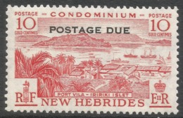 New Hebrides. 1953 Postage Due. 10c MH SG D12 - Segnatasse