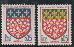 Variété France N° 1352 Jaune Passé Deux Fois Sans Charniere - Unused Stamps