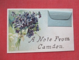 PFB Embossed  A Note From Camden  Camden    New Jersey      Ref 3644 - Camden