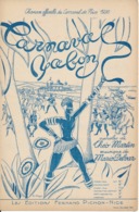 Chanson Officielle Du Carnaval De NICE, 1930 - Carnaval, Y A Bon ! - Martin, Delvar - Partituras