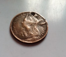 901 - HALF PENNY VICTORIA VEILED HEAD  (B1236) - C. 1/2 Penny