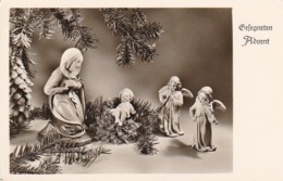 AK Gesegneten Advent - Maria Jesus Engel Krippenfiguren (43667) - Sonstige & Ohne Zuordnung