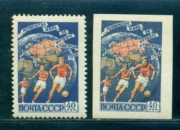 Russia 1958 Football World Cup,Sweden,Player,Globe,Mi.2089 A +B,MNH - 1958 – Suecia