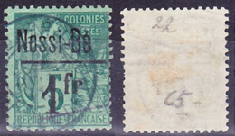 Nossi Bé 1893 Timbre Des Colonies Francaises Avec Surcharge Yv 22, Mi 22 Oblitéré O - Gebraucht