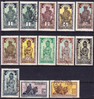 Haute-Volta 1928 Lot De La Série Courante Neuf Avec Charnière Et Oblitéré O - Used Stamps