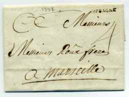 Lettre D'AUBAGNE / Dept 12 Bouches Du Rhône / 1777 - 1701-1800: Vorläufer XVIII