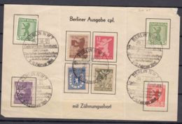 Germany Allied Occupation, Soviet Zone, Nice Postmark Piece, Complete Set - Other & Unclassified
