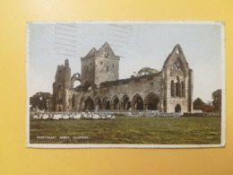 CARTOLINA POSTCARD INGHILTERRA ENGLAND SCOZIA 1943 SWEETHEART ABBEY BOLLO RE GIORGIO VI OBLITERE DUMFRIES ANNULLO - Kirkcudbrightshire