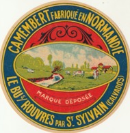 Rare Ancienne étiquette Fromage Camembert Les Bu Sur Rouvres - Cheese