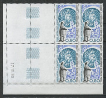 TAAF 1991  N° 155 ** Bloc De 4 Coin Daté Neuf MNH Superbe Faune Oiseaux Manchot Birds Service Postal Crozet Carte Fauna - Unused Stamps