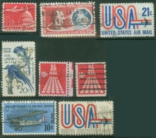 Amériques - Etats Unis Poste Aérienne N° 61 62 67 69 69a 70 71 72 Oblitérés - 3a. 1961-… Afgestempeld