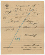 TELEGRAMM   N°  48  DEL  1897   DA  WOHLEN    PER    BERLIN  (VIAGGIATO) - Telegraafzegels