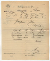 TELEGRAMM   N°  18701  DEL  1887   DA  WOHLEN    PER    HAVRE     (VIAGGIATO) - Telegraafzegels