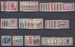 Hungary Banat Bacska Complete Colection Including Porto Stamps, All B Types (red Overprint) Included, Mint Hinged - Banat-Bacska