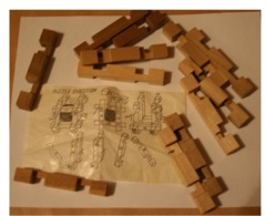 PUZZLE EN BOIS 12 Pièces (chaque Pièces : 5,5 Cm) (sans La Boite D'origine) - Puzzle Games