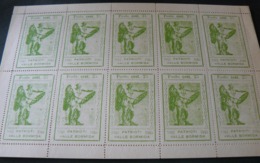 1945  C.L.N  VALLE BORMIDA _ SET 10 NEWS STAMPS OF 25 CENTS._ MINIFOGLIO  10 FRANCOBOLLI DA 25 CENT. - Nationales Befreiungskomitee