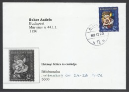 Hungary, Home Printed Christmas Cover, 1999. - Covers & Documents