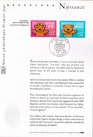 Notice Philatélique Premier Jour Naissances Fille, Garçon 23 Mars 2001 - Documents Of Postal Services